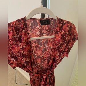 VICI Dresses | Vici Wrap Floral Maxi Dress | Color: Red/Pink | Size: S |